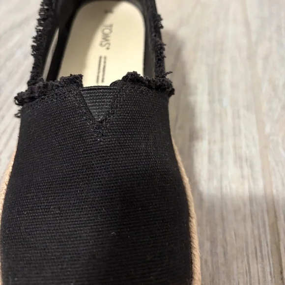 Women's TOMS Valencia Platform Espadrille - Black - 6 - Picture 10 of 12
